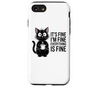 Funny Cat Mom Social Anxiety Stressed Coffee Lover Case for iPhone SE (2020) / 7/8
