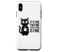 Funny Cat Mom Social Anxiety Stressed Coffee Lover Case for iPhone XS Max
