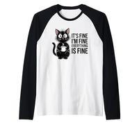 Funny Cat Mom Social Anxiety Stressed Coffee Lover Raglan Baseball Tee