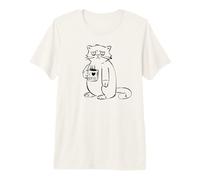 Funny Cat Monday Mood I Love Coffee Premium T-Shirt