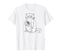 Funny Cat Monday Mood I Love Coffee T-Shirt