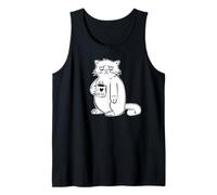 Funny Cat Monday Mood I Love Coffee Tank Top