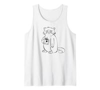 Funny Cat Monday Mood I Love Coffee Tank Top