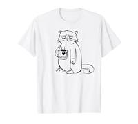Funny Cat Monday Mood I Love Coffee Value Graphic T-Shirt