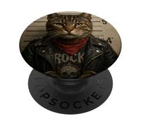 Funny Cat Mugshot Meme PopSockets Adhesive PopGrip