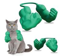 Funny Cat Muscle Arms Costume - 3D Printed Hanging Pet Prop for Kitten Fancy Dress, Photo Shoots & Birthday Party Decoration (Green)