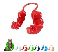 Funny Cat Muscle Arms Costume, Muscle Arms for Cats Halloween Props, 3D Printed Cat Arms with Strong Muscle Design, Cosplay Accessories, Birthday Party Supplies & Photo Booth Decor，Small, Red