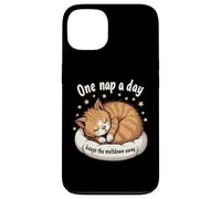 Funny Cat Napping | One Nap a Day Keeps the Meltdown Away Case for iPhone 13