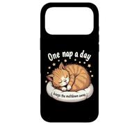 Funny Cat Napping | One Nap a Day Keeps the Meltdown Away Case for iPhone 17 Pro Max
