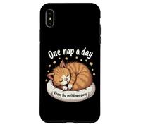 Funny Cat Napping | One Nap a Day Keeps the Meltdown Away Case for iPhone XS Max
