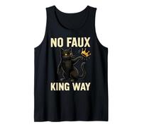 Funny Cat No Faux King Way Tank Top