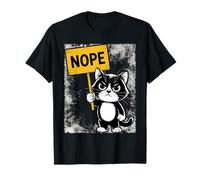 Funny Cat Nope, Grumpy Face Cat, Sarcastic Kids Mom Dad T-Shirt