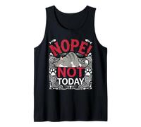 Funny Cat Nope Not Today Angry Cats Lovers Apparel Tank Top