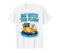 Funny Cat on River tube - Cat chillin and River Tubing T-Shirt