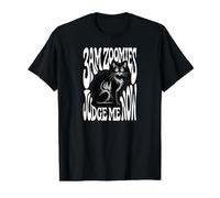 Funny Cat Owner 3AM Zoomies Judge Me Now Retro Value Graphic T-Shirt, Men, Black, L