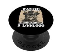 Funny cat owner cat saying Cats Schrödinger PopSockets Adhesive PopGrip