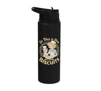 Funny Cat Pastry Baker So This is How You Make Biscuits Cat Stainless Steel Insulated Water Bottle