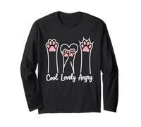 Funny Cat Paw Mood Expressions Angry for Pet Lovers Long Sleeve T-Shirt
