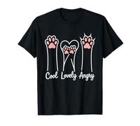 Funny Cat Paw Mood Expressions Angry for Pet Lovers T-Shirt