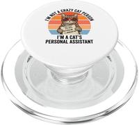 Funny Cat Personal Assistant Retro I'm Not A Crazy Cat PopSockets PopGrip for MagSafe