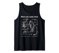 Funny Cat Physics Humor Design What Cats Really Think Tank Top
