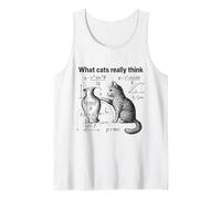 Funny Cat Physics Humor Design What Cats Really Think Tank Top