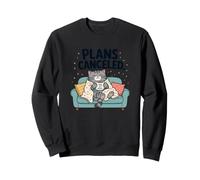 Funny Cat Plans Canceled Tea Cozy Kitty Sleeping Sweatshirt