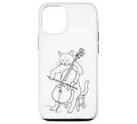 Funny Cat Playing Cello Musician Music Musical Instrument Case for iPhone 12/12 Pro