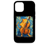 Funny Cat Playing Cello Musician Music Musical Instrument Case for iPhone 12/12 Pro