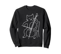 Funny Cat Playing Cello Musician Music Musical Instrument Sweatshirt