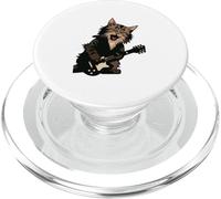 Funny Cat Playing Guitar Rock Cat Lover Band PopSockets PopGrip for MagSafe