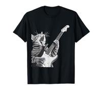Funny Cat Playing Guitar Rock Star Rock & Roll Men Women Kid T-Shirt