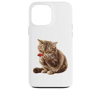 Funny cat playing harmonica cute paws silly cats love music Case for iPhone 13 Pro Max