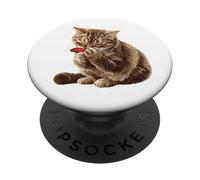 Funny cat playing harmonica cute paws silly cats love music PopSockets Adhesive PopGrip