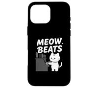 Funny Cat Playing Piano Meow Beats Music Lover Case for iPhone 16 Pro Max