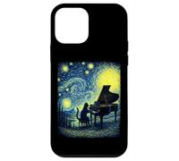 Funny Cat Playing Piano Pianist Musician Teacher Enthusiast Case for iPhone 12 mini