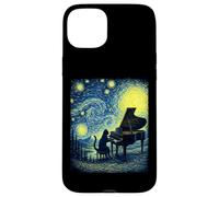 Funny Cat Playing Piano Pianist Musician Teacher Enthusiast Case for iPhone 15 Plus