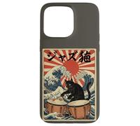 Funny Cat Playing Timpani For Jazz Musician Percussionist Case for iPhone 15 Pro Max