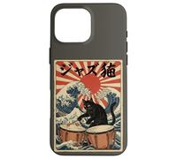 Funny Cat Playing Timpani For Jazz Musician Percussionist Case for iPhone 16 Pro Max
