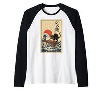 Funny Cat Playing Xylophone for Jazz Musician Xylophonist Raglan Baseball Tee