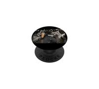Funny Cat Pointing at Raccoon Drinking Coffee Meme Design PopSockets Adhesive PopGrip