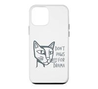 Funny Cat Pun Don't Paws for Drama Case for iPhone 12 mini