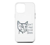 Funny Cat Pun Don't Paws for Drama Case for iPhone 12 Pro Max