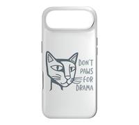 Funny Cat Pun Don't Paws for Drama Case for iPhone Air