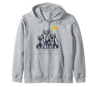 Funny Cat Pun It Ain't Over Until the Cat Ladies Sing Zip Hoodie