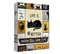 Funny Cat Puzzles for Adults 1000 Pieces, Cute Kitten Aesthetic Jigsaw Puzzle, Cozy Animal Impossible Hard Challenging Art Collage Puzzles