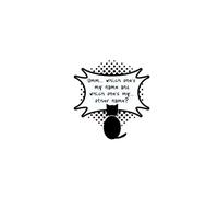 Funny Cat Quote Hardcover Notebook - “Umm… Which One’s My Name and Which One’s My… Other Name?” | Cute Minimalist Cat Journal, 120 Lined Pages, Black ... Aesthetic | Gift for Cat Lovers and Students