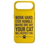 Funny Cat Quote - Work Hard Stay Humble Cat Humor, Cat Owner Case for iPhone Air