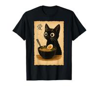 Funny Cat Ramen Cool T Japanese Kawaii Anime Graphic Tee T-Shirt