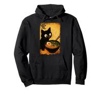 Funny Cat Ramen Graphic Japanese Kawaii Manga Anime Pullover Hoodie